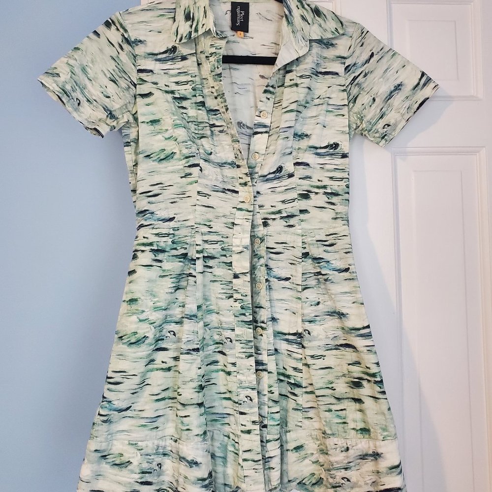Samantha Pleet Wave shirtdress size 2